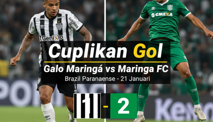 Cuplikan Gol Galo Maringa vs Maringa FC: Brazil Paranaense 21 Januari Berakhir 1-2