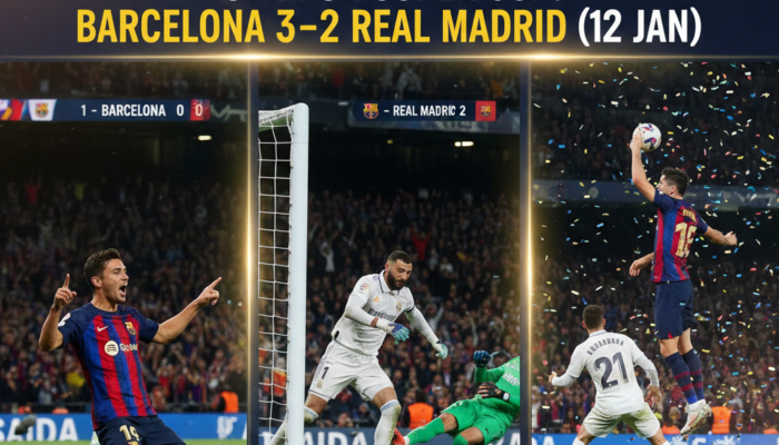 Cuplikan Gol Barcelona vs Real Madrid: Spanish Super Cup 12 Januari Berakhir 3-2