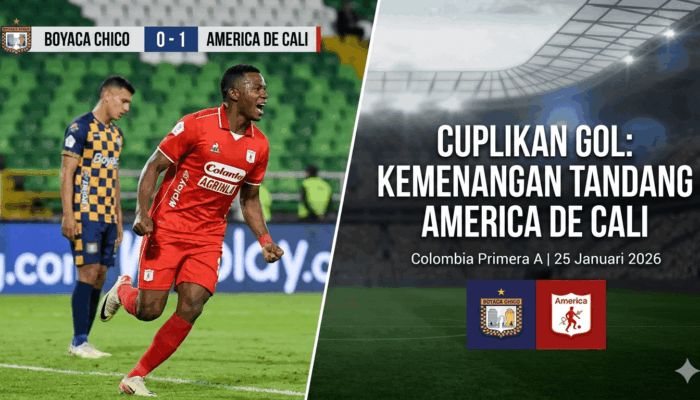 Cuplikan Gol Boyaca Chico vs America de Cali: Colombia Primera A 25 Januari Berakhir 0-1