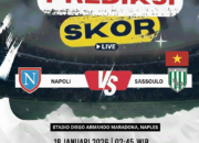 Prediksi Napoli vs Sassuolo 18 Januari 2026: Partenopei Diunggulkan di Kandang