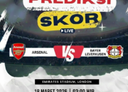 Prediksi Arsenal vs Bayer Leverkusen 18 Maret 2026: Duel Panas Dua Tim Ofensif Eropa