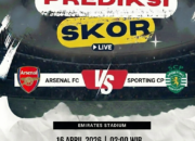 Prediksi Arsenal vs Sporting CP 16 April 2026: The Gunners Diunggulkan di Emirates