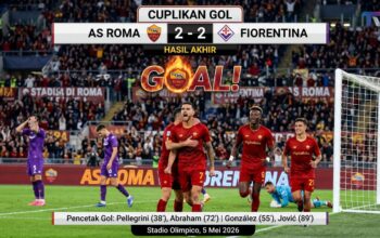 Cuplikan Gol AS Roma vs Fiorentina 5 Mei 2026: Duel Sengit Serie A Penuh Drama