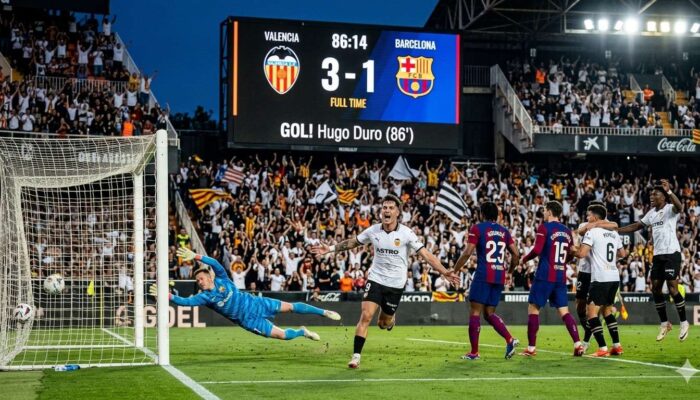 Cuplikan Gol Valencia vs Barcelona Minggu, 24 Mei 2026: Los Che Bungkam Juara La Liga