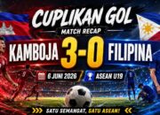 Cuplikan Gol Kamboja vs Filipina 6 Juni 2026: Kamboja Menang Telak 3-0 di Piala AFF U-19