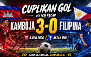 Cuplikan Gol Kamboja vs Filipina 6 Juni 2026: Kamboja Menang Telak 3-0 di Piala AFF U-19