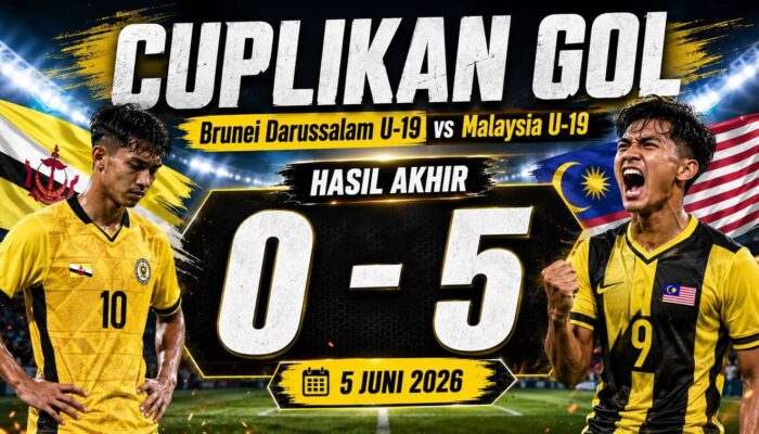 Cuplikan Gol Brunei Darussalam U-19 vs Malaysia U-19 5 Juni 2026: Harimau Muda Pesta Gol di Medan