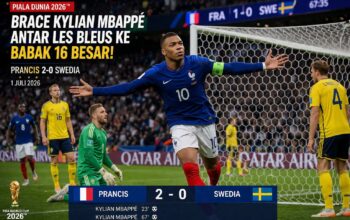 Cuplikan Gol Prancis vs Swedia 1 Juli 2026: Brace Kylian Mbappé Antar Les Bleus ke Babak 16 Besar Piala Dunia 2026