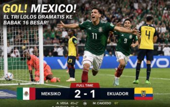 Cuplikan Gol Meksiko vs Ekuador Rabu, 1 Juli 2026: El Tri Lolos Dramatis ke Babak 16 Besar Piala Dunia 2026