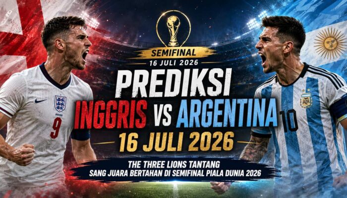 Prediksi Inggris vs Argentina 16 Juli 2026: The Three Lions Tantang Sang Juara Bertahan di Semifinal Piala Dunia 2026