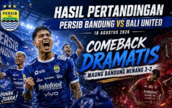 Hasil Pertandingan Persib Bandung vs Bali United 18 Agustus 2026: Comeback Dramatis, Maung Bandung Menang 3-2