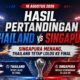 Hasil Pertandingan Thailand vs Singapura 18 Agustus 2026: Singapura Menang 2-1, Thailand Tetap Lolos ke Final