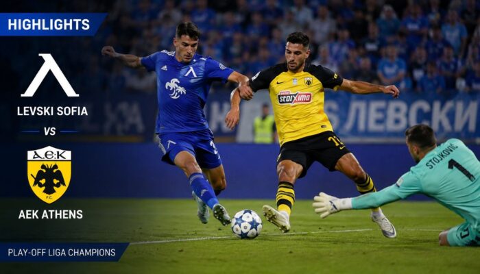 Cuplikan Gol Levski Sofia vs AEK Athens 0-0, 19 Agustus 2026: Duel Ketat Tanpa Gol di Play-off Liga Champions
